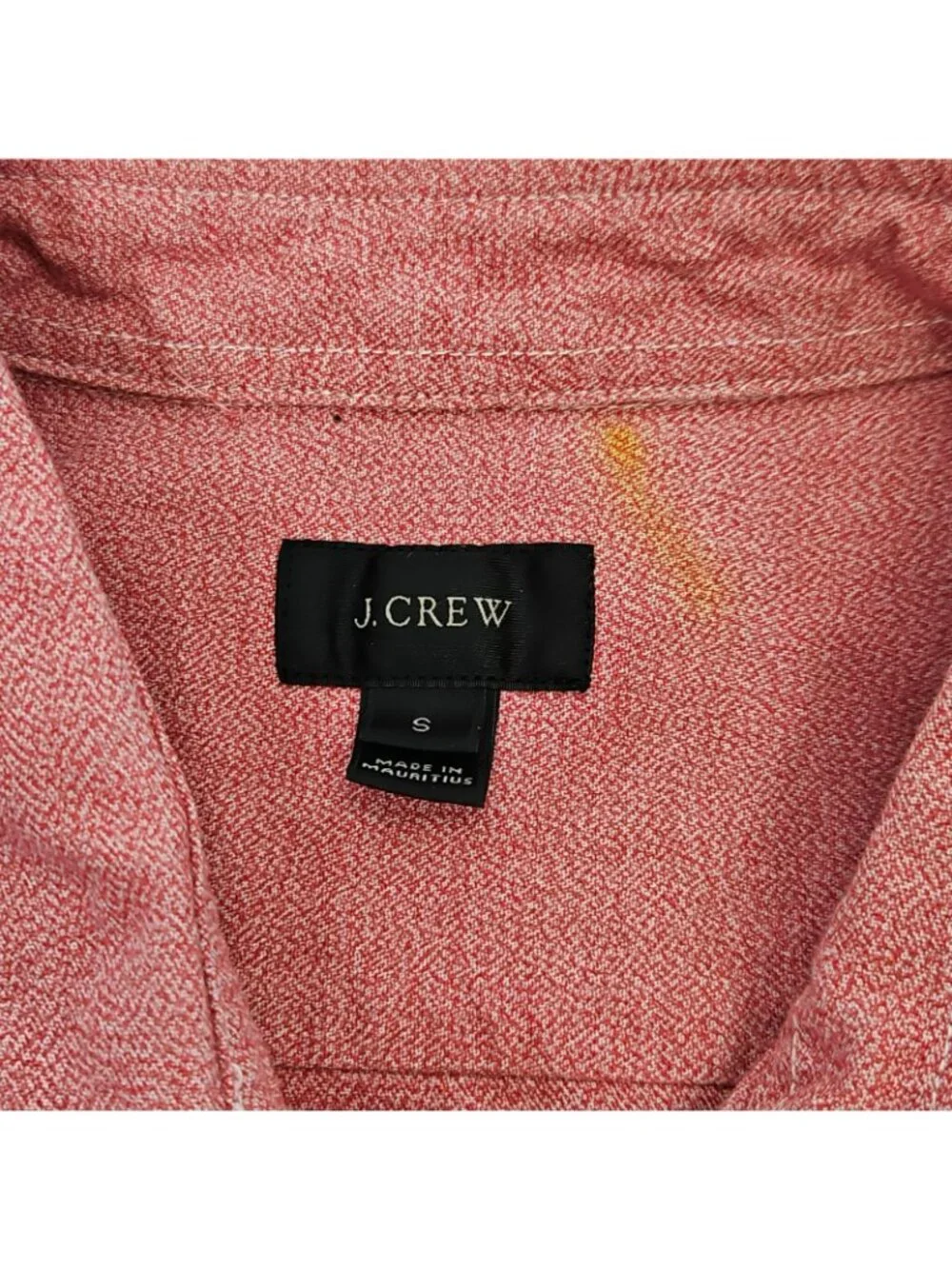 J Crew Shirt Men's Small Red Button Up  Long Sleeve Workshirt Salmon Western